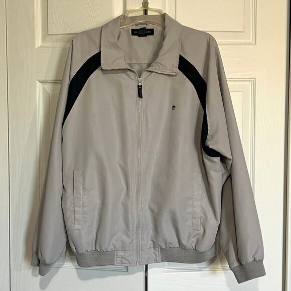 Pierre Cardin Designer Windbreaker, Men’s Large. Zip. Light grey, blue accents - Picture 1 of 9